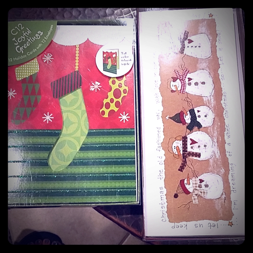 NIB Lot of 2 Christmas Cards boxes